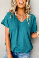 Shaina Crinkle v neck shirts (RTS)