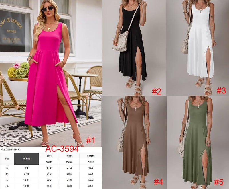 Molly Scoop neck Midi Dress (preorder)