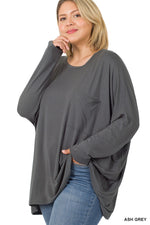 Lucy Luxe Rayon Curvy Top (rts)